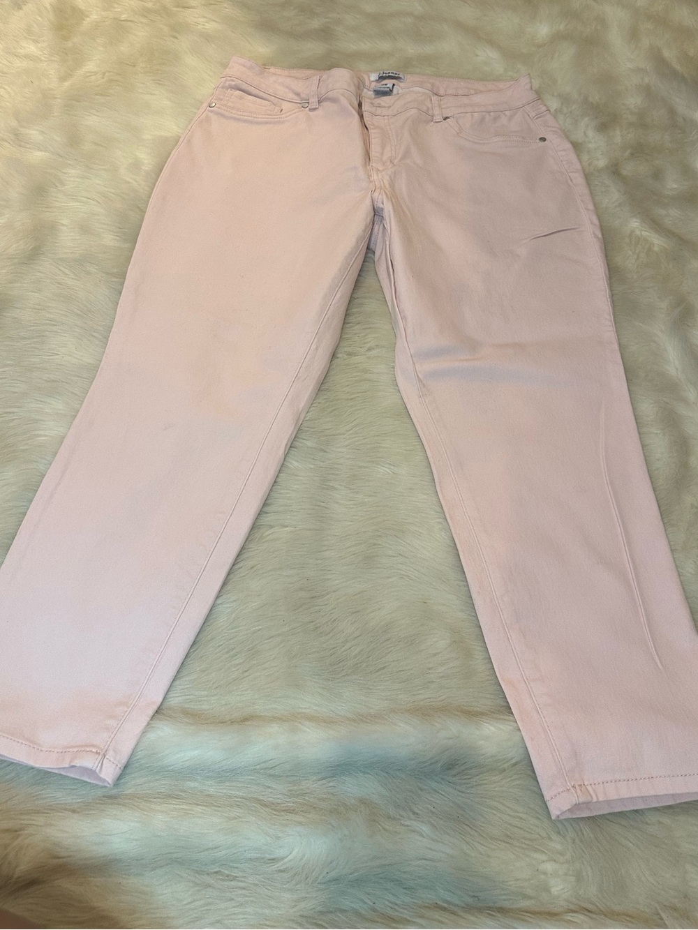 D. Jeans Women’s 18W Blush Pink Straight Leg Jeans Plus Size